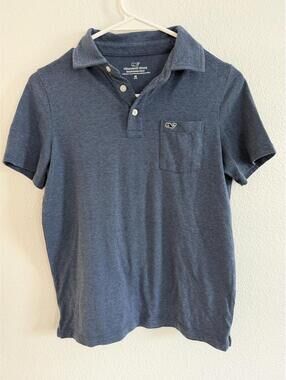 Vineyard Vines Boys Edgartown Polo Sz M Preppy Golf New England Navy